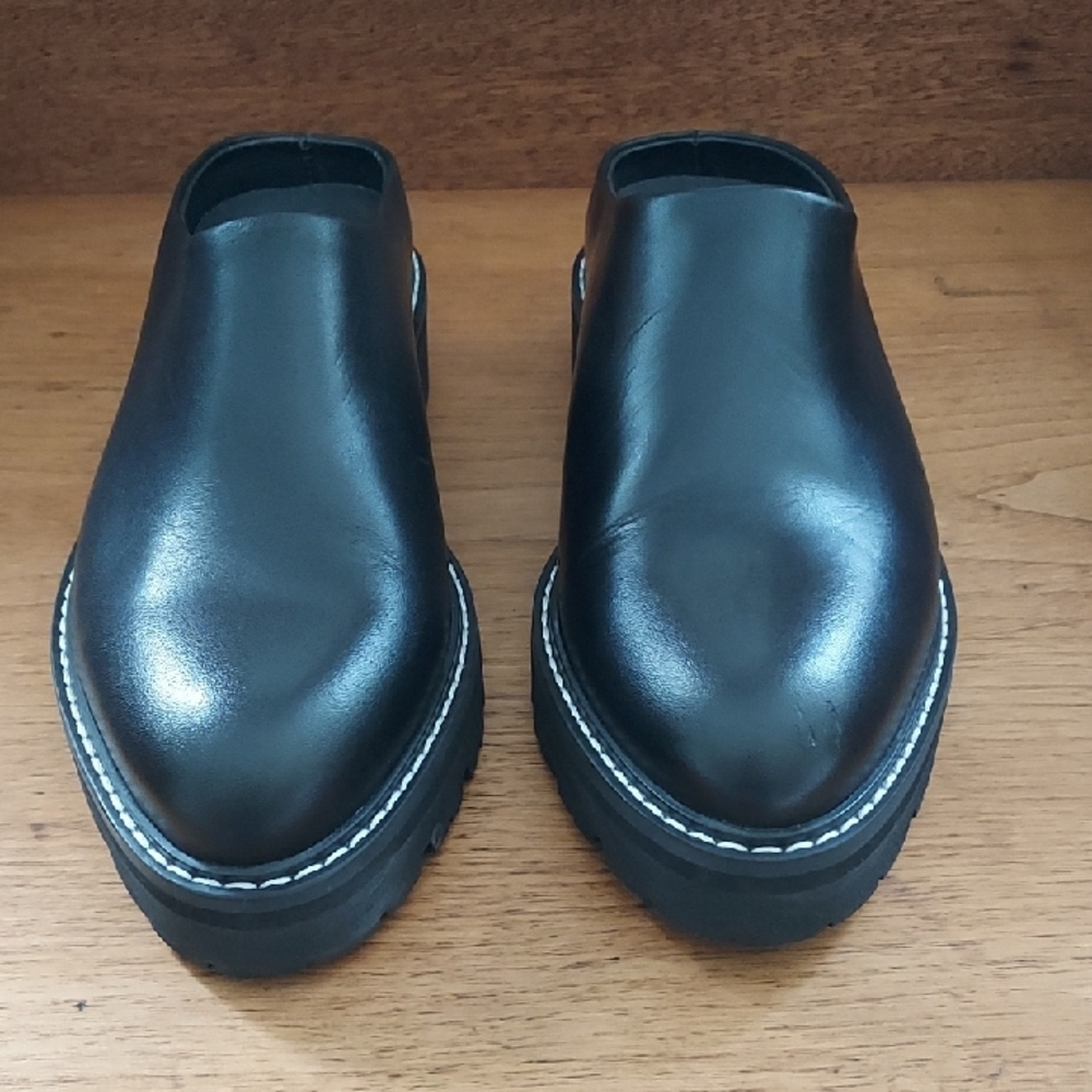 JENNI KAYNE leather lug mules